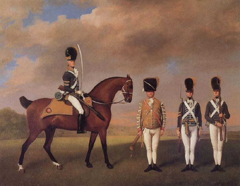 George Stubbs Soldiers of the 10th Light Dragoons